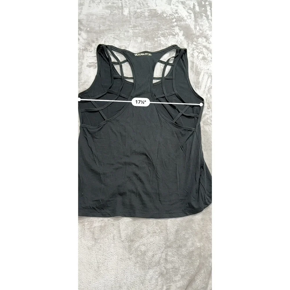 Victoria Sport Racerback Tank Womens Size Medium Black Active‎ Wear Exercise NWT